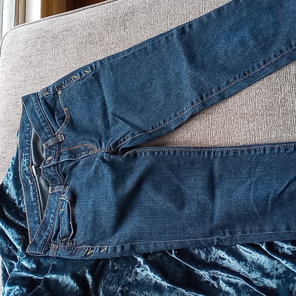LOFT Modern Crop Size 2 Jeans Zippered Ankles